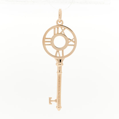Tiffany 18K Rose Gold Diamond Atlas Key Pendant 3 of 4
