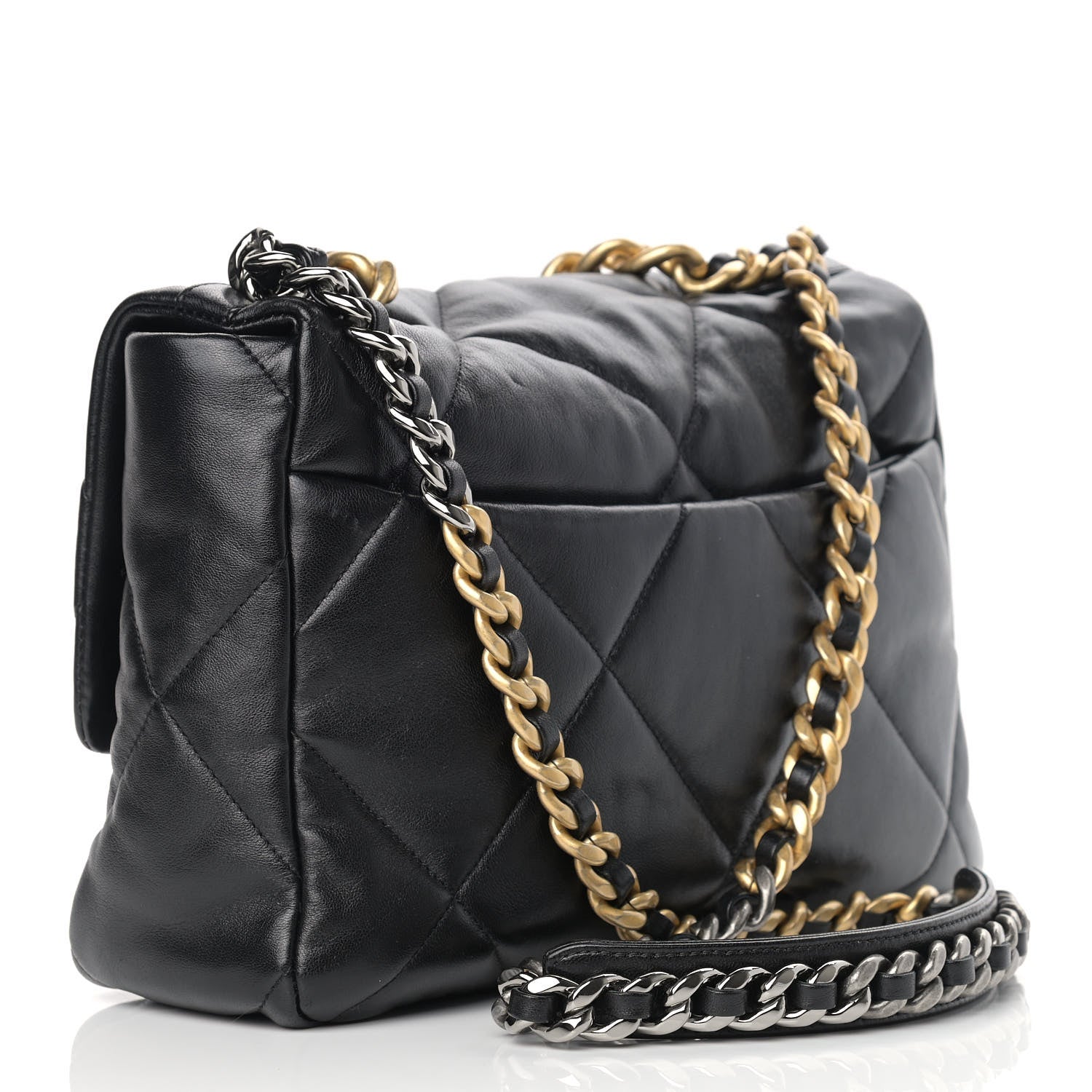 Chanel Lambskin Quilted Large Chanel 19 Flap Black 3 of 9