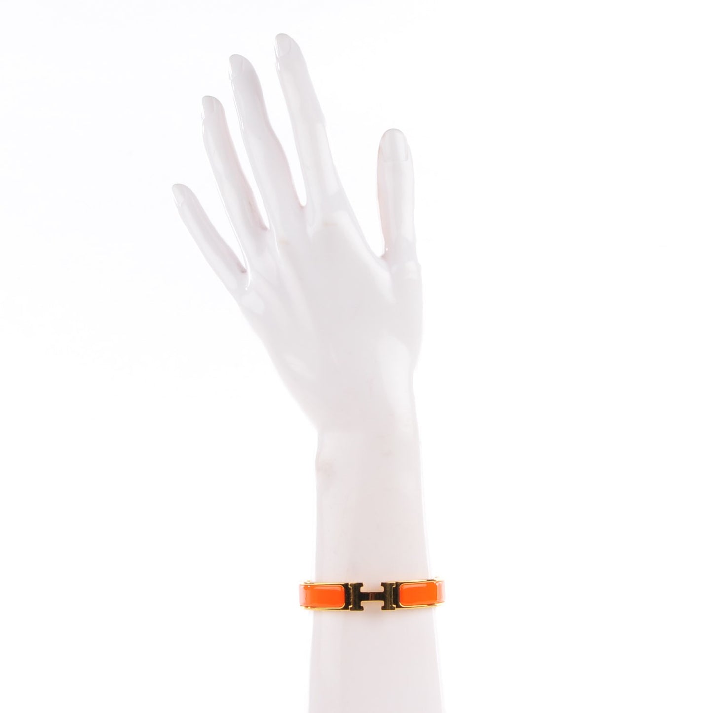 Enamel Narrow Clic Clac H Bracelet PM Orange