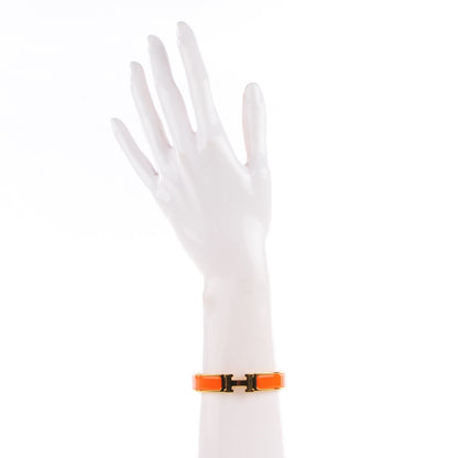 Hermes Enamel Narrow Clic Clac H Bracelet PM Orange 2 of 6
