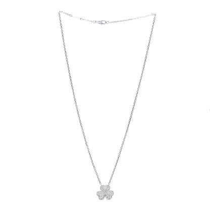 Van Cleef & Arpels 18K White Gold Diamond Small Frivole Pendant Necklace 2 of 6