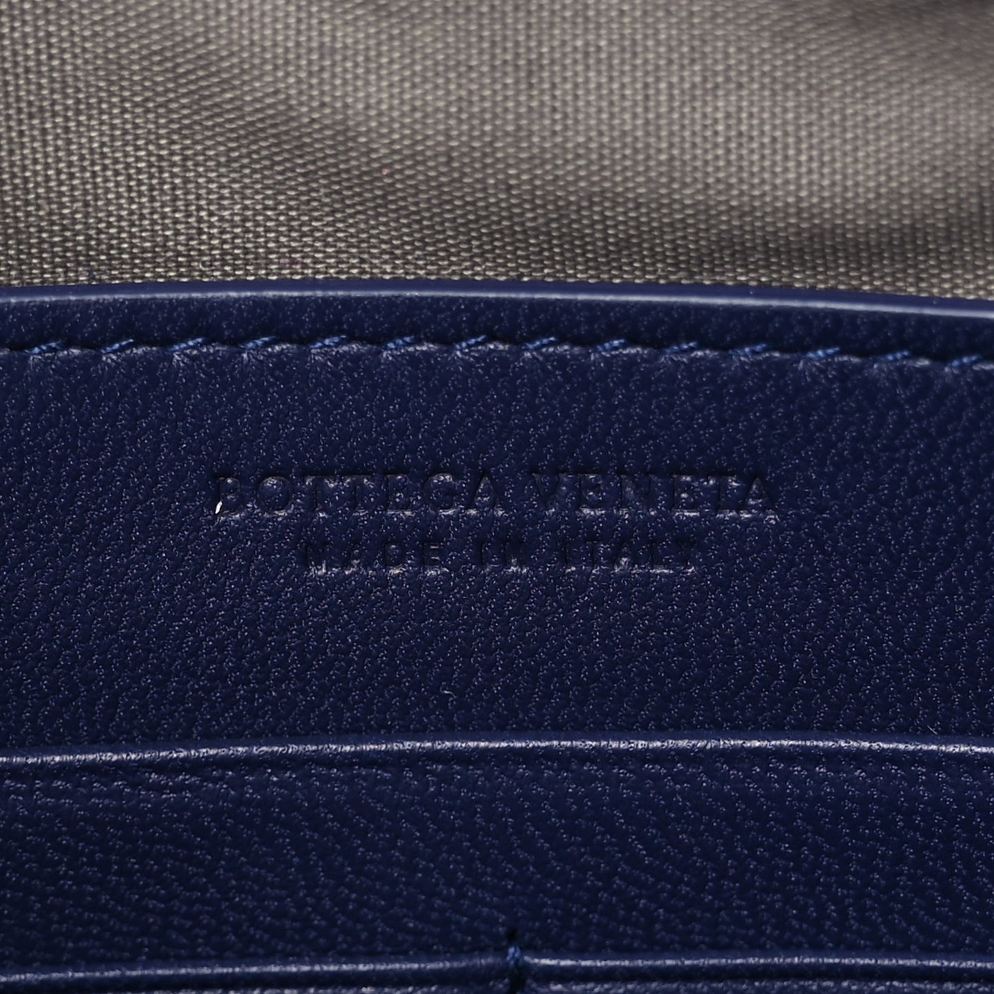 Nappa Intrecciato Large Zip Pouch Atlantic