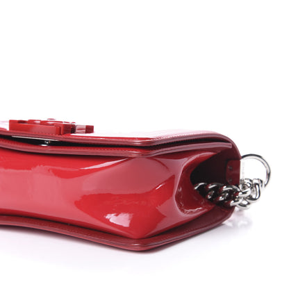 Chanel Patent Calfskin Quilted Small Plexiglass Boy Flap Red 9 of 11
