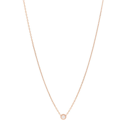 Cartier 18K Pink Gold Diamond LM D'Amour Pendant Necklace 1 of 5