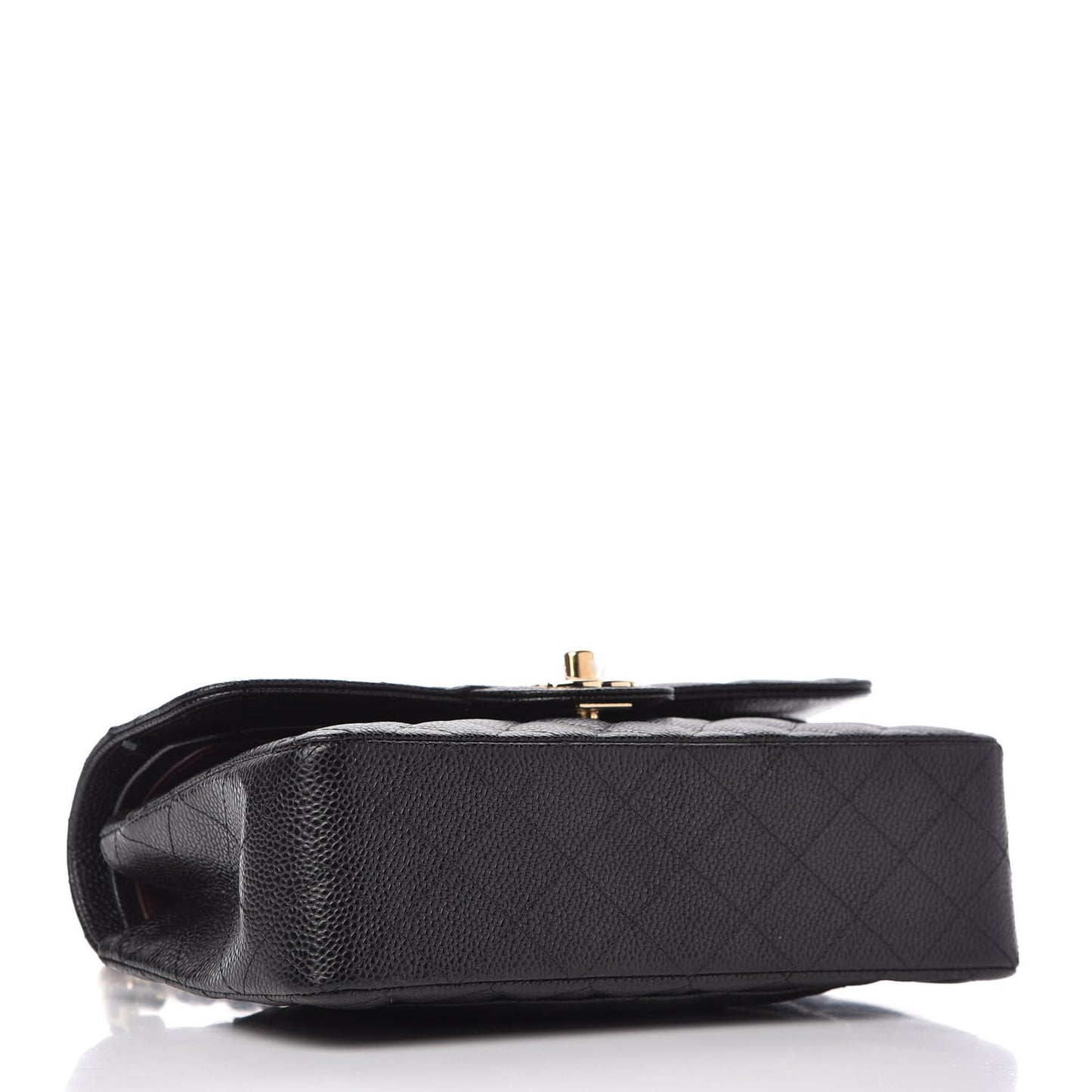 Caviar Quilted Small Double Flap Black