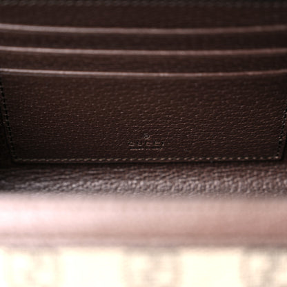 Gucci GG Supreme Monogram Textured Dollar Calfskin Mini Trunk Shoulder Bag Beige Ebony New Acero 7 of 9