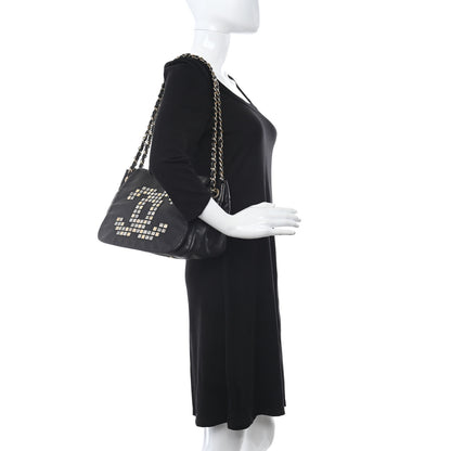 Chanel Grained Calfskin Metal Mosaic Flap Black 2 of 10