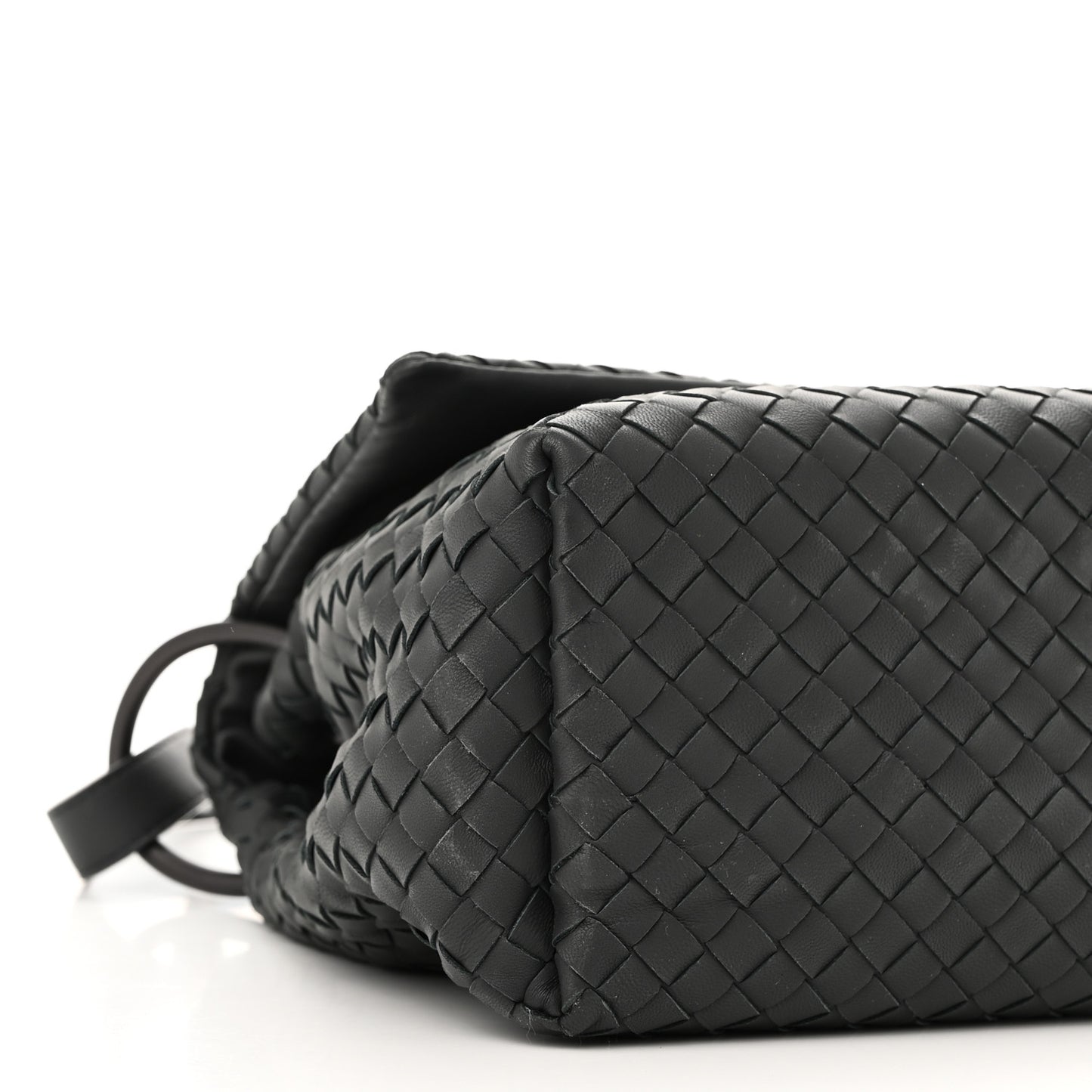 Nappa Intrecciato Flap Shoulder Bag Ebano