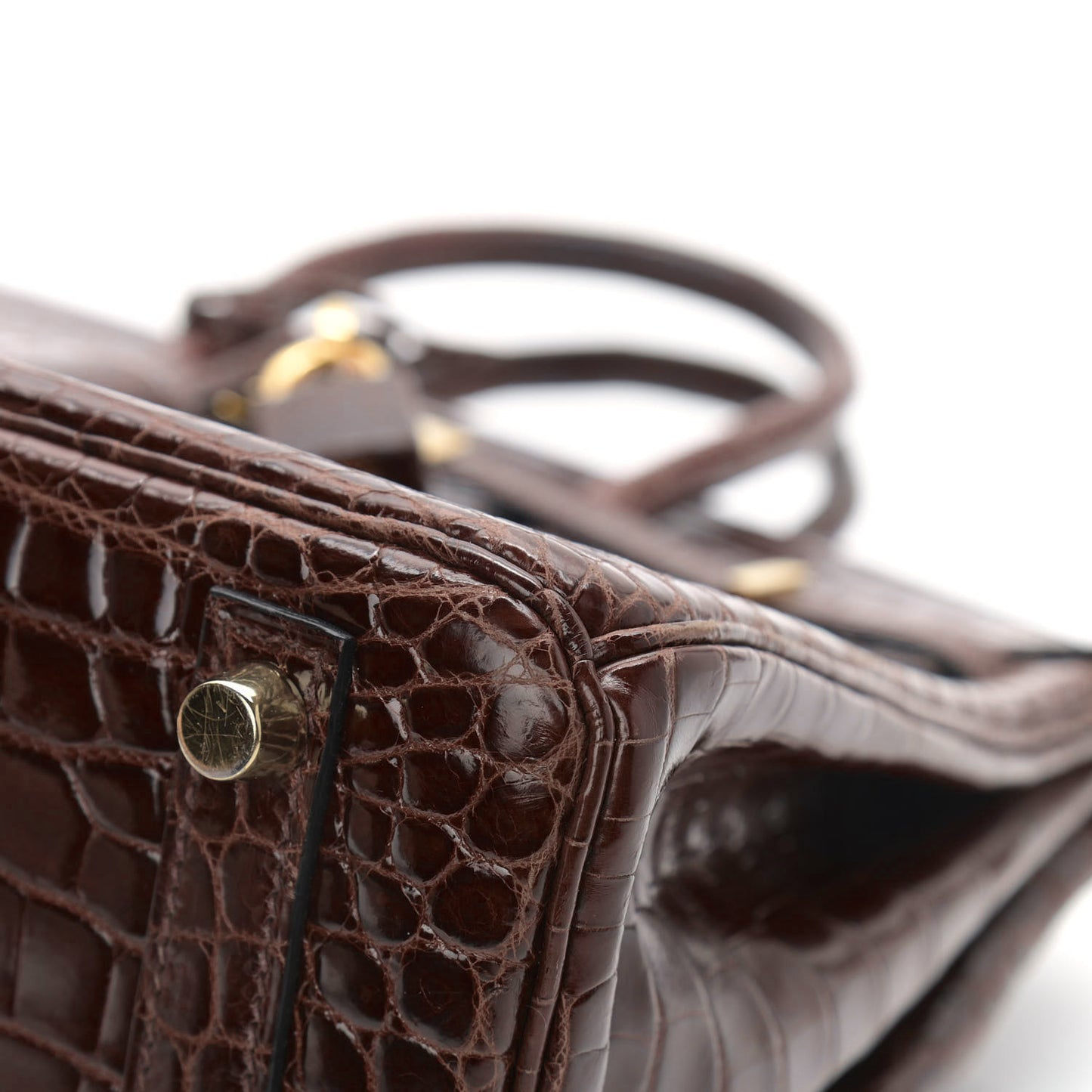 Shiny Niloticus Crocodile Birkin 25 Miel