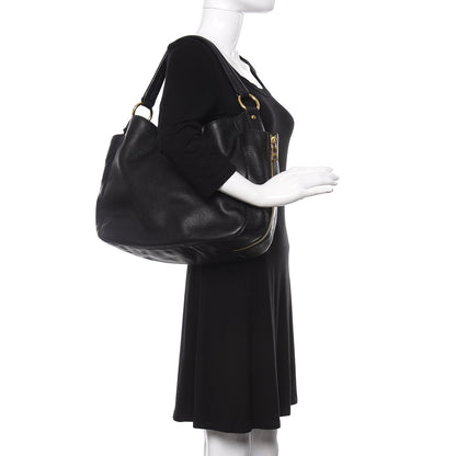 Prada Vitello Daino Side Zip Pocket Hobo Black 2 of 10