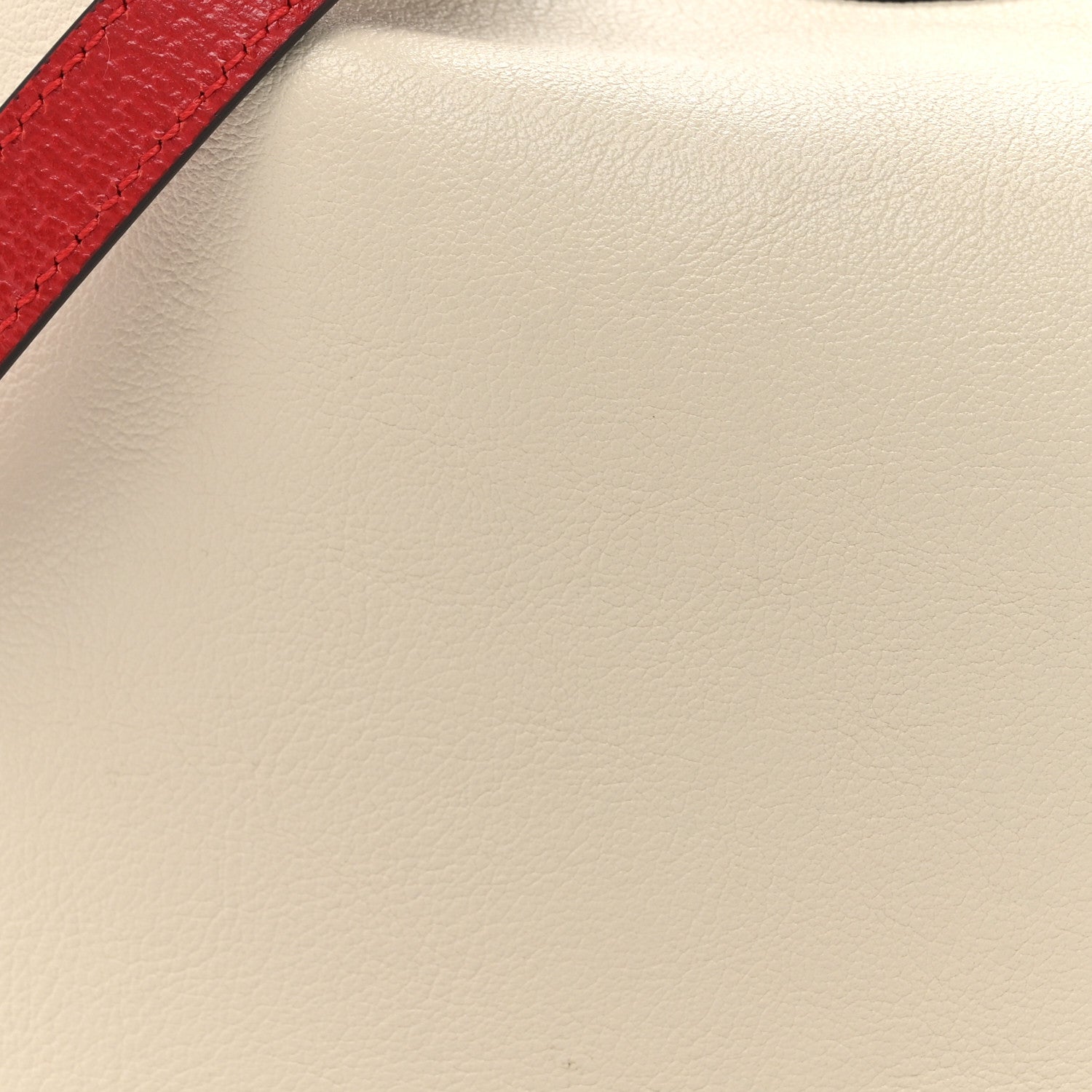 Gucci Softy Wonka Textured Dollar Calfskin Small Diana Shoulder Bag Mystic White Hibiscus Red 8 of 10