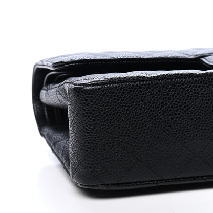 Chanel Caviar Quilted Medium Double Flap Black 8 of 9