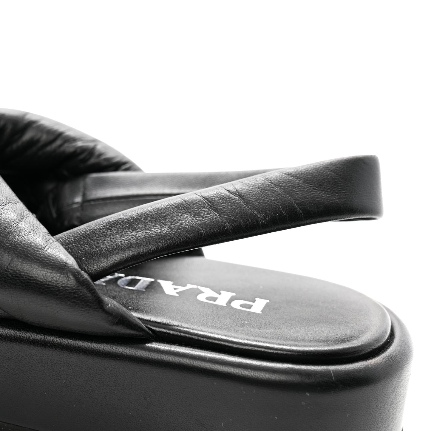 Nappa Padded Blow 20mm Slingback Sandals 38 Black