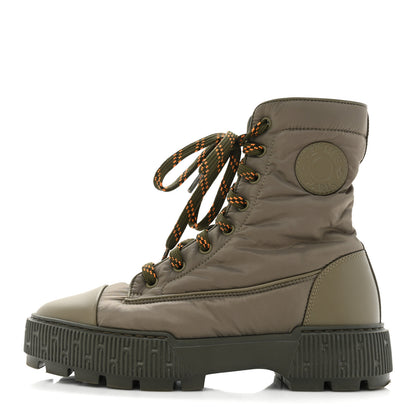Hermes Calfskin Parachute Fresh Ankle Boots 37 Khaki 1 of 12