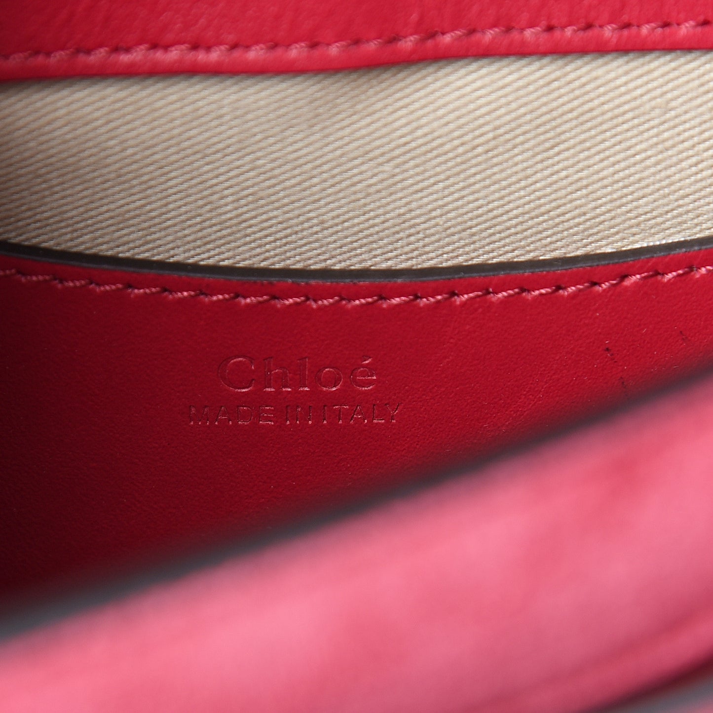 Calfskin Crocodile Embossed Small Tess Bag Crimson Pink