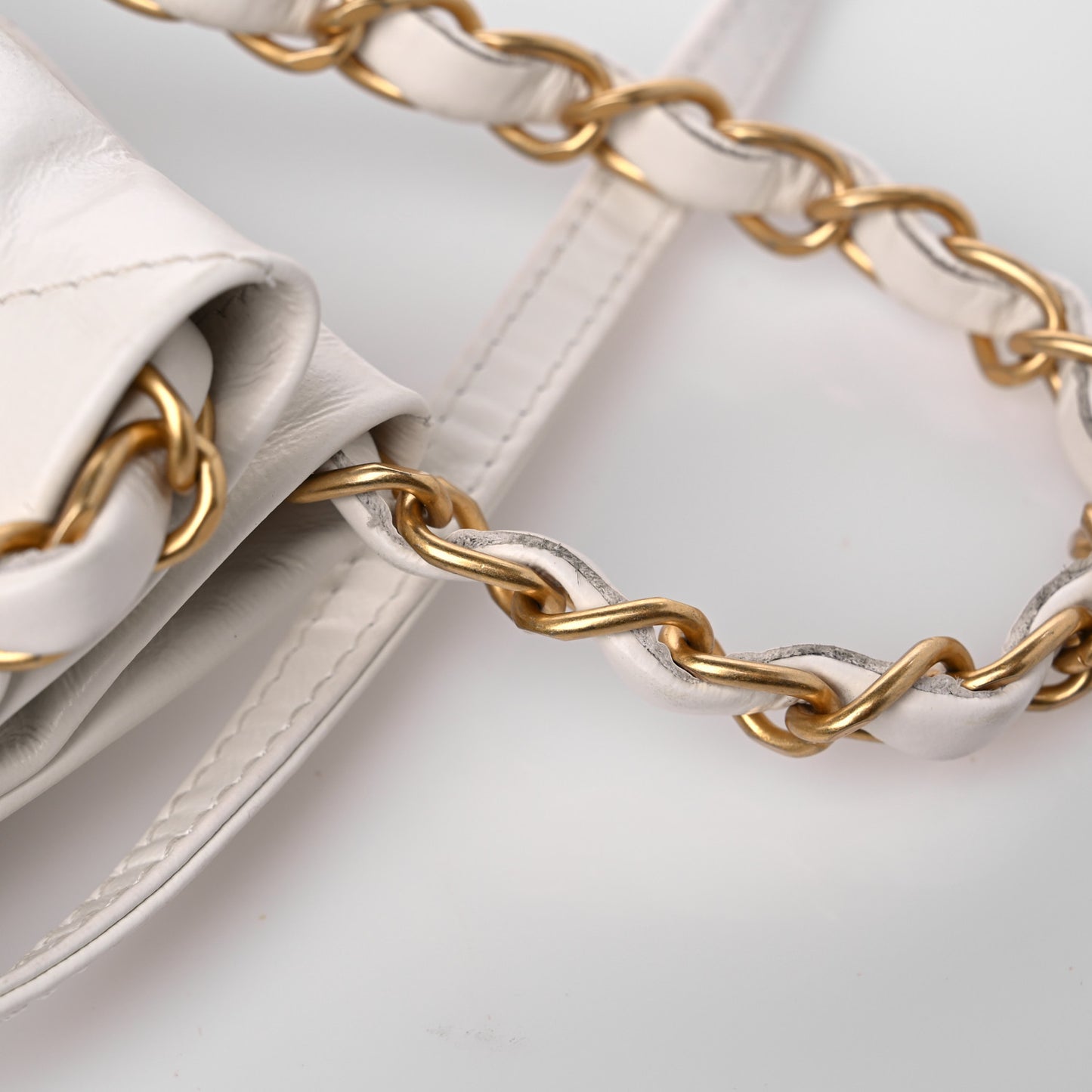 Calfskin Quilted Small Chanel 22 White
