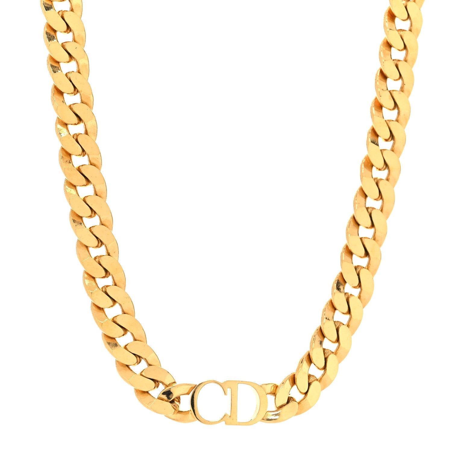 Christian Dior Metal Danseuse Etoile Chain Choker Necklace Gold 2 of 5