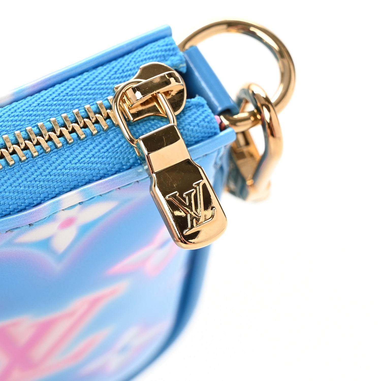 Louis Vuitton Vernis Valentine Mini Pochette Accessories Baby Blue Neon 7 of 9