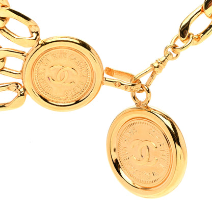 Chanel Metal Chain CC Medallion Belt Gold 3 of 4