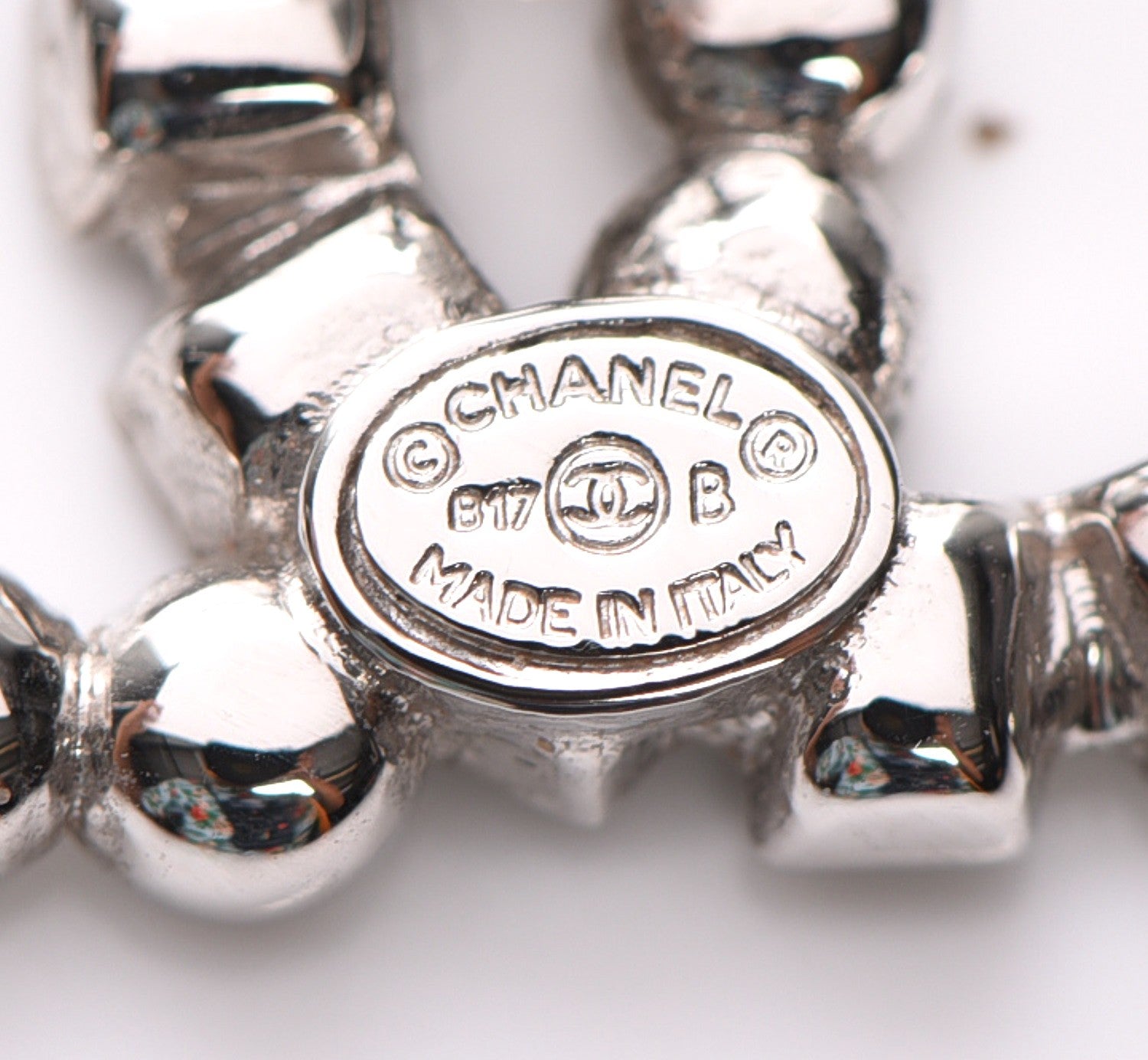 Chanel Baguette Crystal CC Earrings Silver 3 of 4