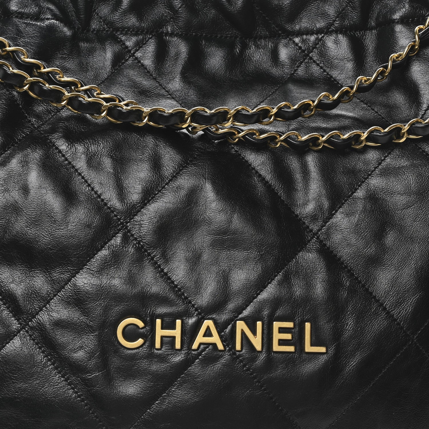 Chanel Shiny Calfskin Quilted Chanel 22 Black 9 of 11