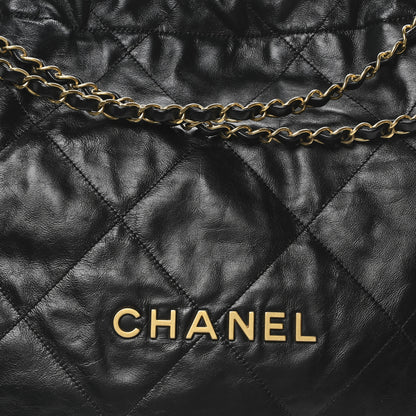 Chanel Shiny Calfskin Quilted Chanel 22 Black 9 of 11