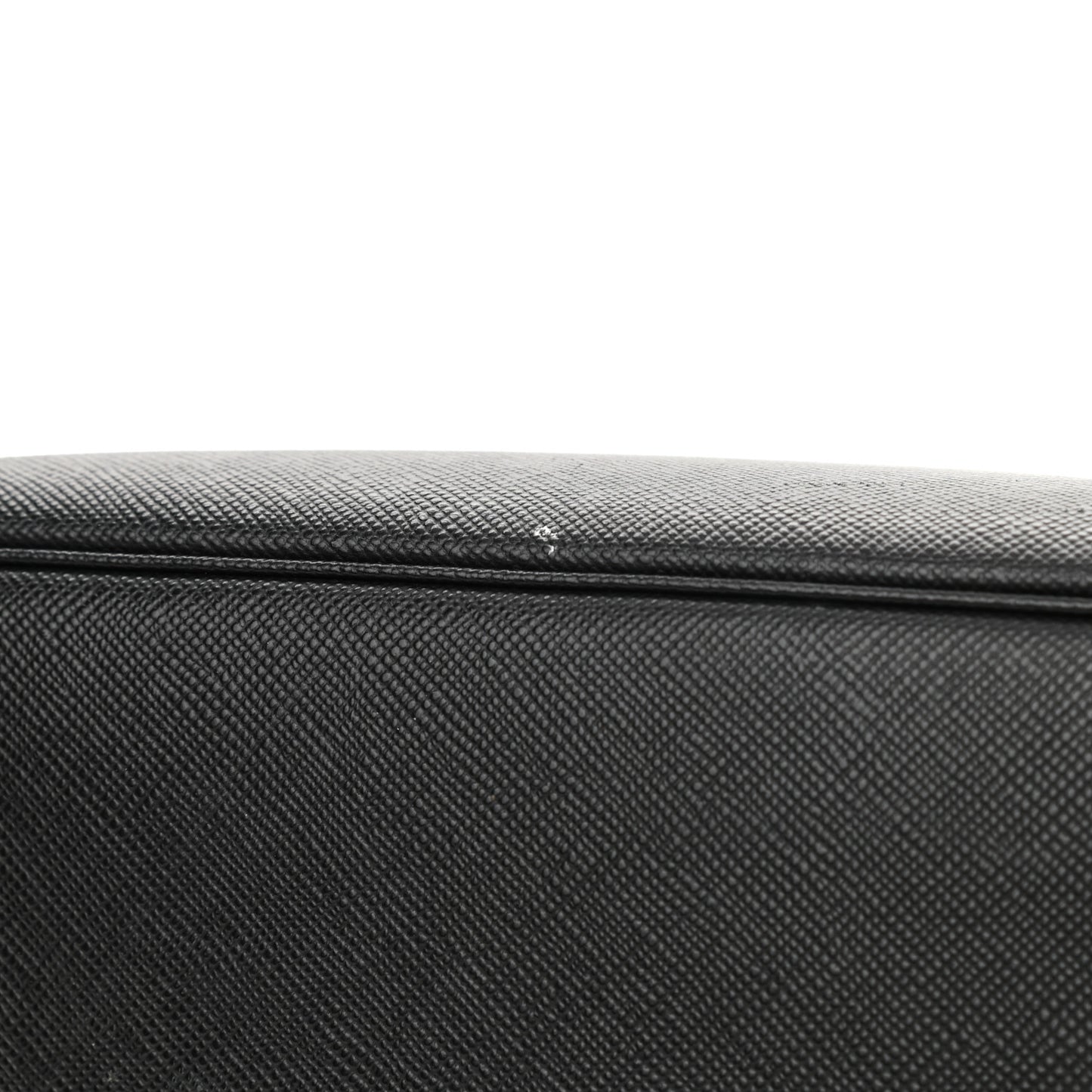 Saffiano Cuir Medium Double Bag Black Fuoco