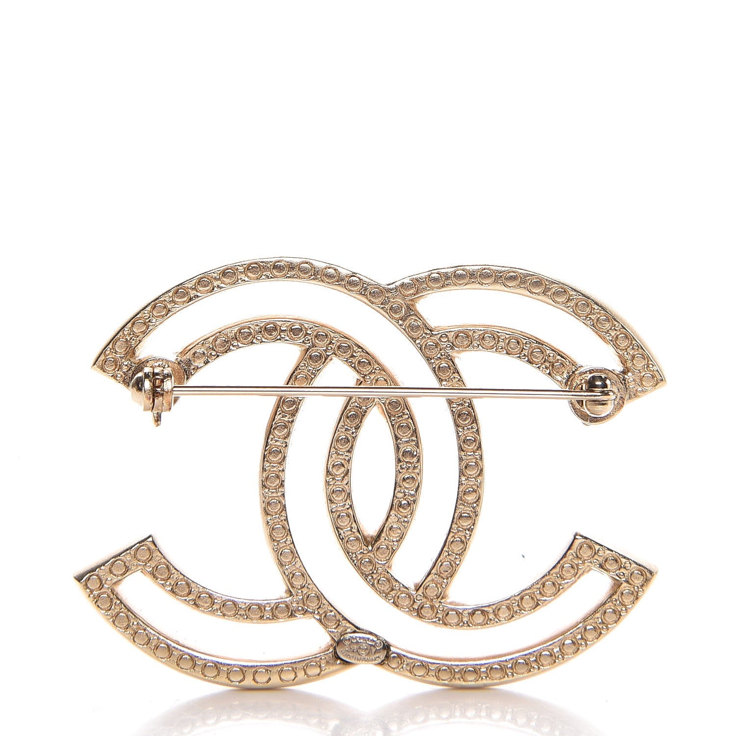 Chanel Crystal CC Brooch Gold 3 of 5