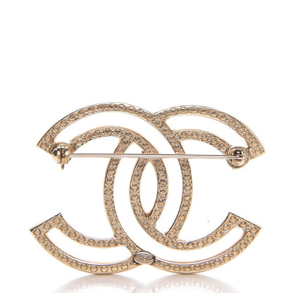Chanel Crystal CC Brooch Gold 3 of 5