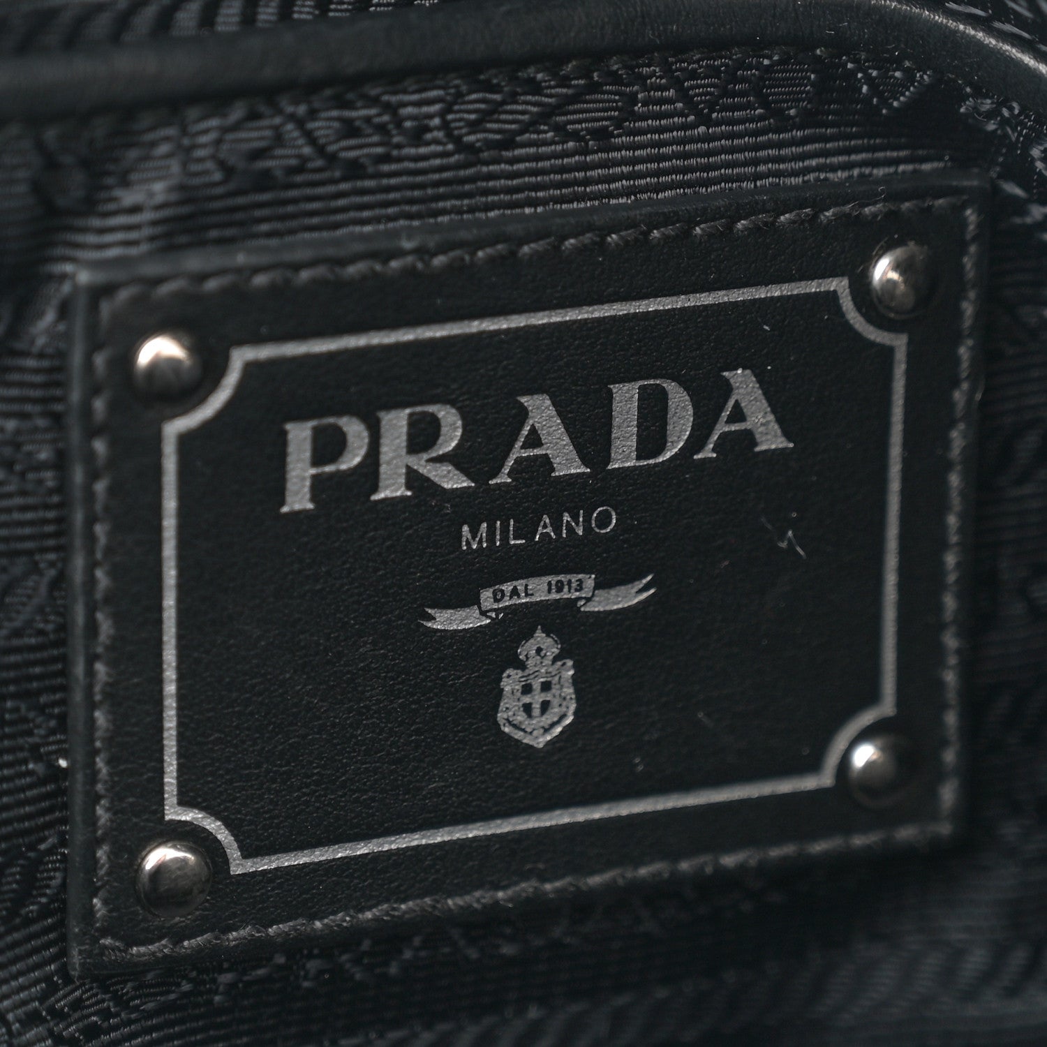 Prada Tessuto Nylon Calfskin Dome Satchel Black 6 of 11