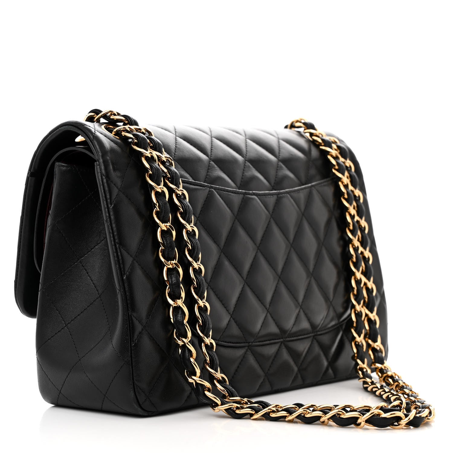 Chanel Lambskin Quilted Jumbo Double Flap Black 5 of 31