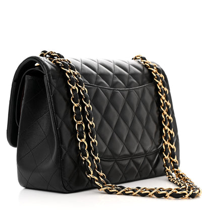 Chanel Lambskin Quilted Jumbo Double Flap Black 5 of 31