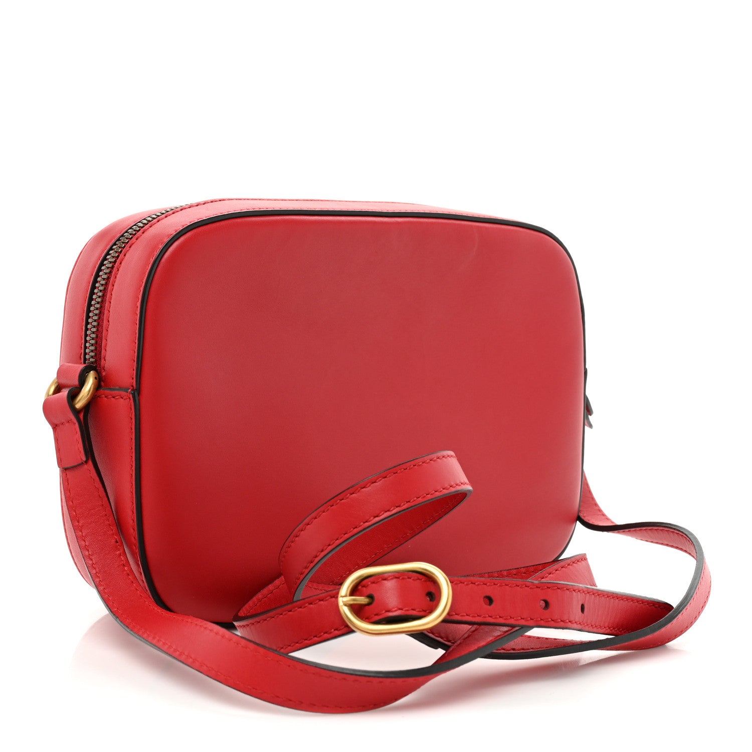Gucci Calfskin Web Small Webby Bee Shoulder Bag Red 3 of 13
