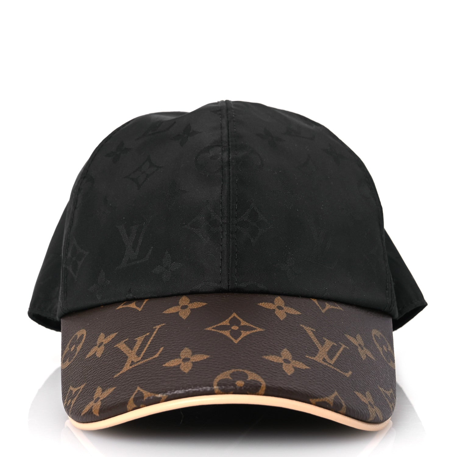 Louis Vuitton Polyester Silk Monogram LV Get Ready Cap L Black 3 of 12