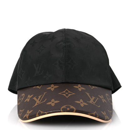 Louis Vuitton Polyester Silk Monogram LV Get Ready Cap L Black 3 of 12