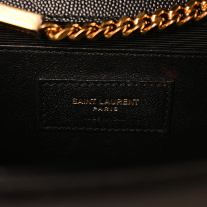 Saint Laurent Grain De Poudre Medium Classic Monogram Kate Satchel Black 6 of 10