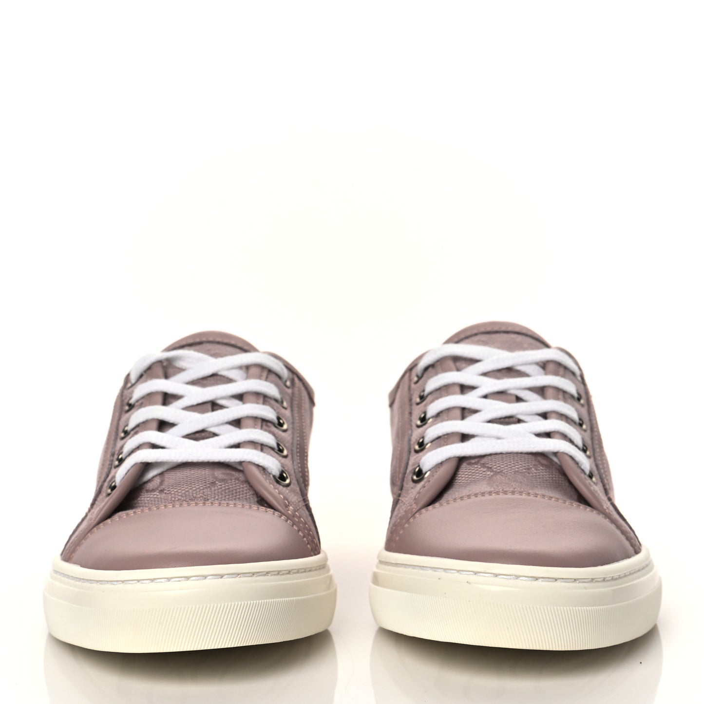 GG Monogram Calfskin Womens Low Top Sneakers 36.5 Pink Soft Pink