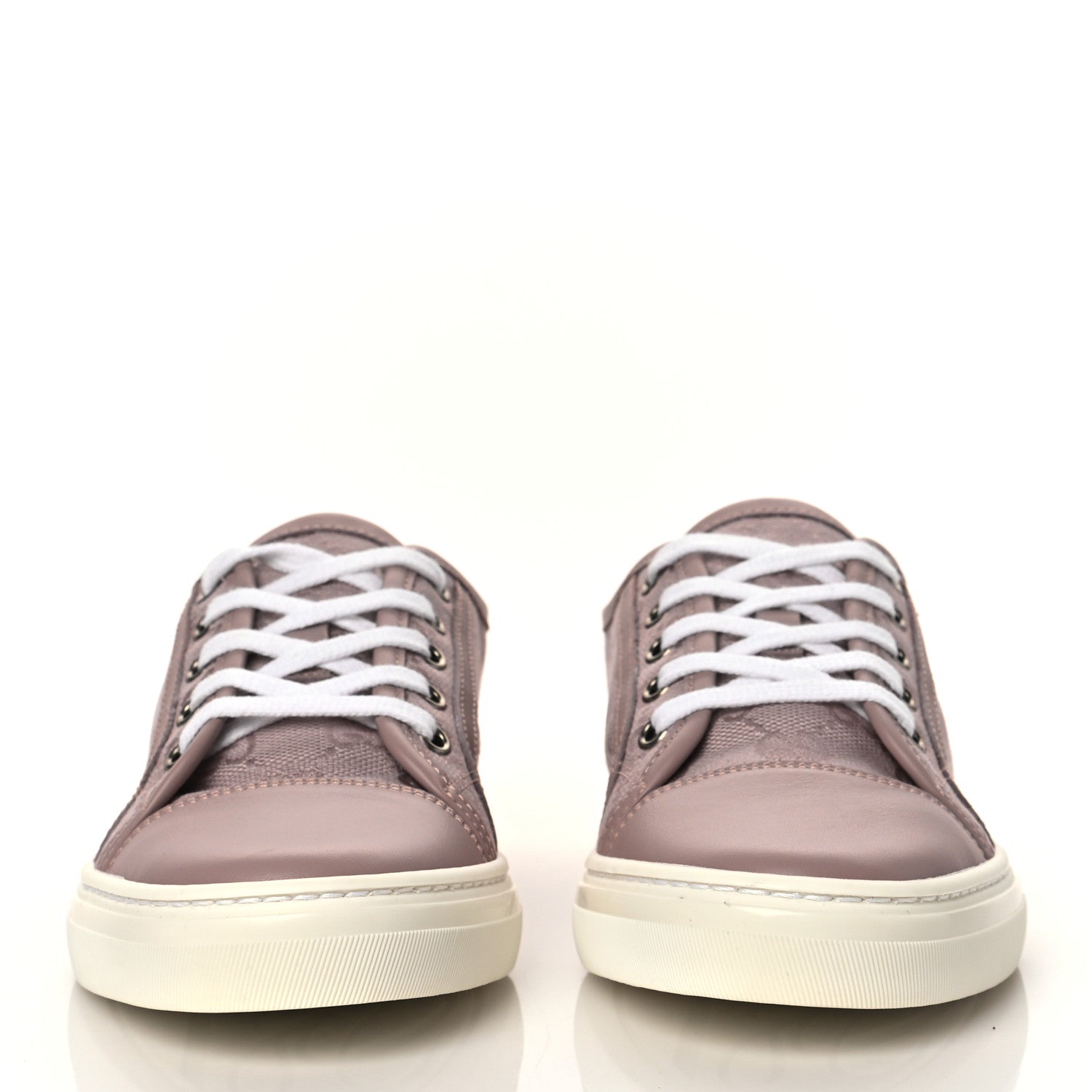 Gucci GG Monogram Calfskin Womens Low Top Sneakers 36.5 Pink Soft Pink 2 of 9