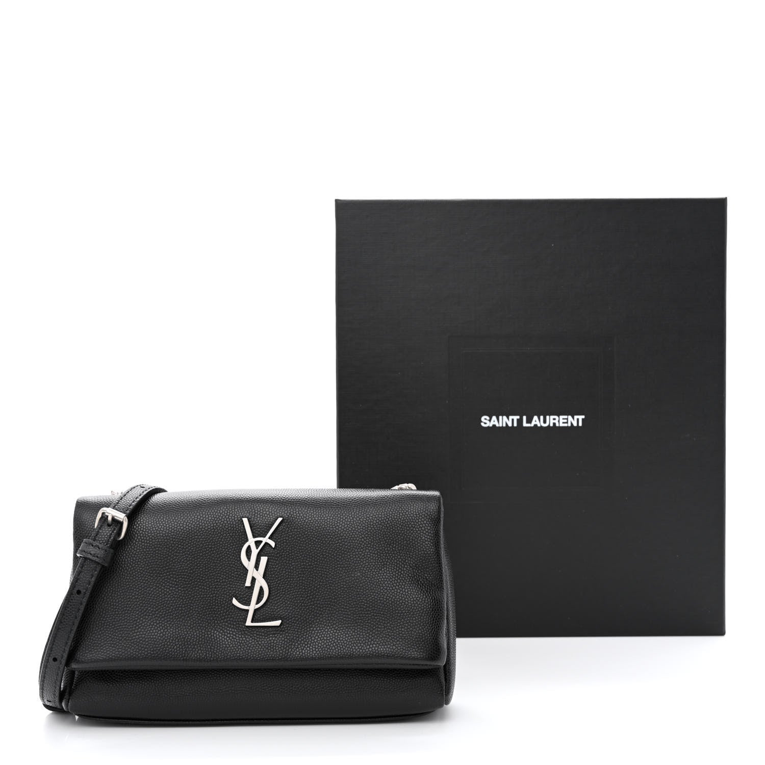 Saint Laurent Grain De Poudre Monogram Toy West Hollywood Fold