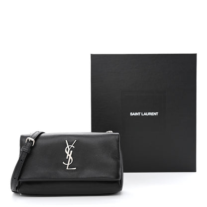 Saint Laurent Grain De Poudre Monogram Toy West Hollywood Fold-Over Bag Black 12 of 12