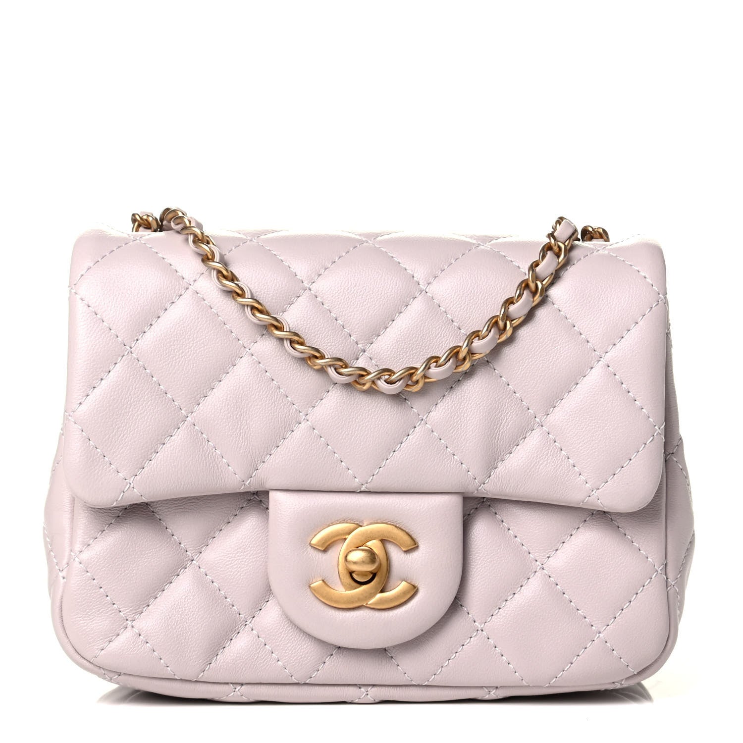 Chanel Lambskin Quilted Mini Pearl Crush Flap Light Purple 1 of 5
