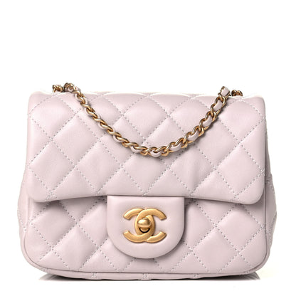 Chanel Lambskin Quilted Mini Pearl Crush Flap Light Purple 1 of 5