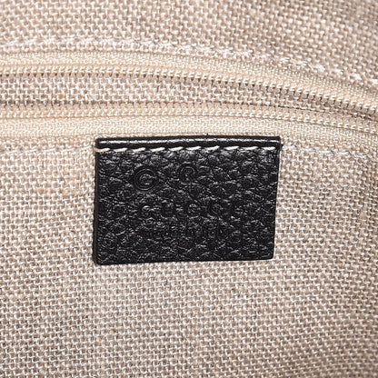 Gucci Dollar Calfskin GG Charm Dome Satchel Black 7 of 8
