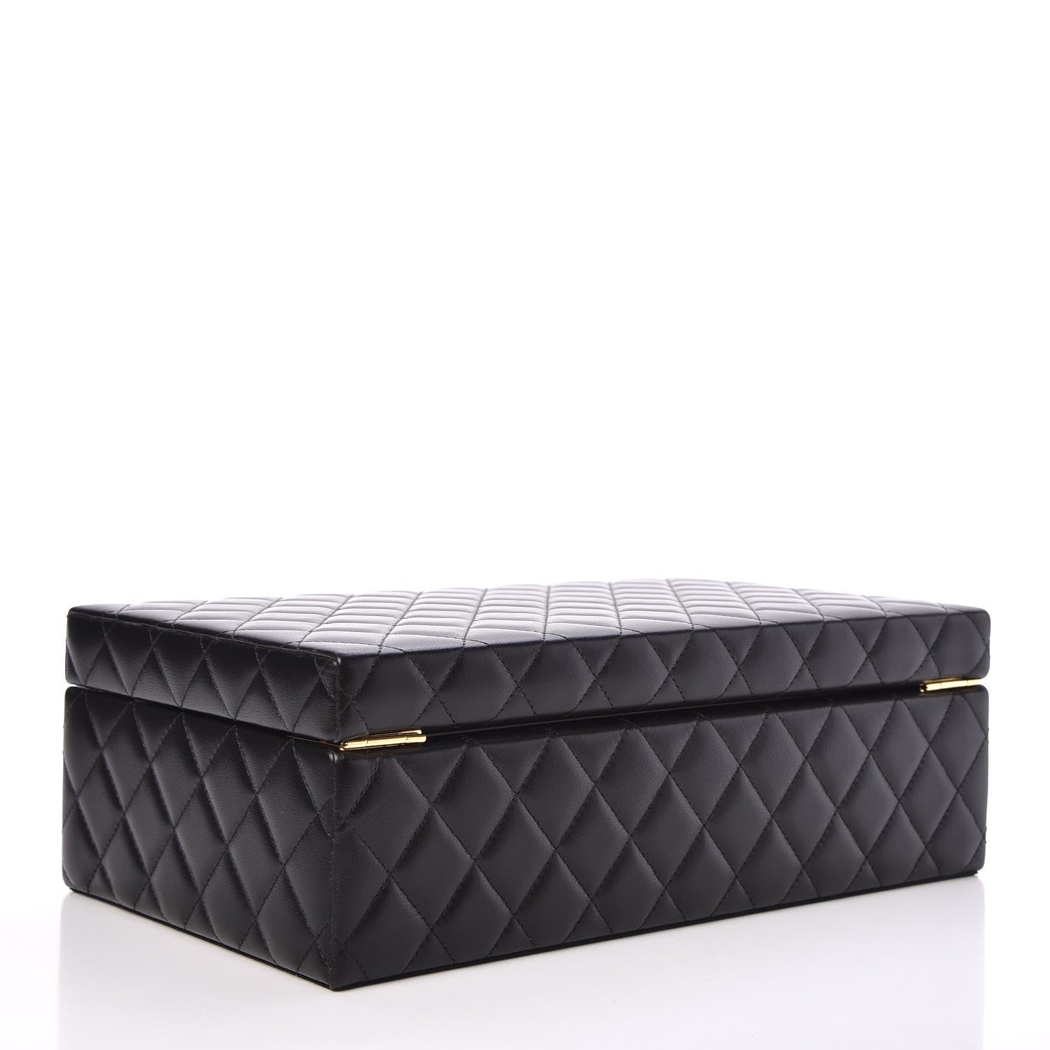Chanel Lambskin Quilted Jewelry Case Black 3 of 12