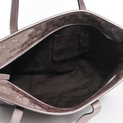 Gucci Imprime Monogram Medium Zippered Shopping Tote Mauve 5 of 9