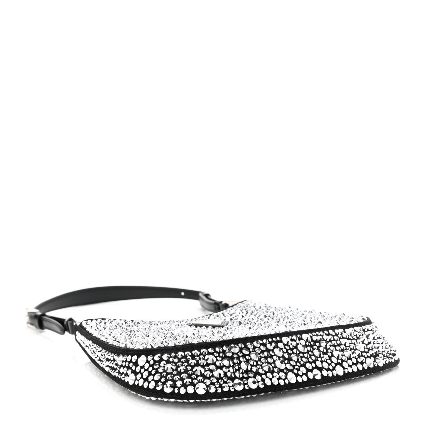 Satin Crystal Cleo Adjustable Strap Shoulder Bag Metal