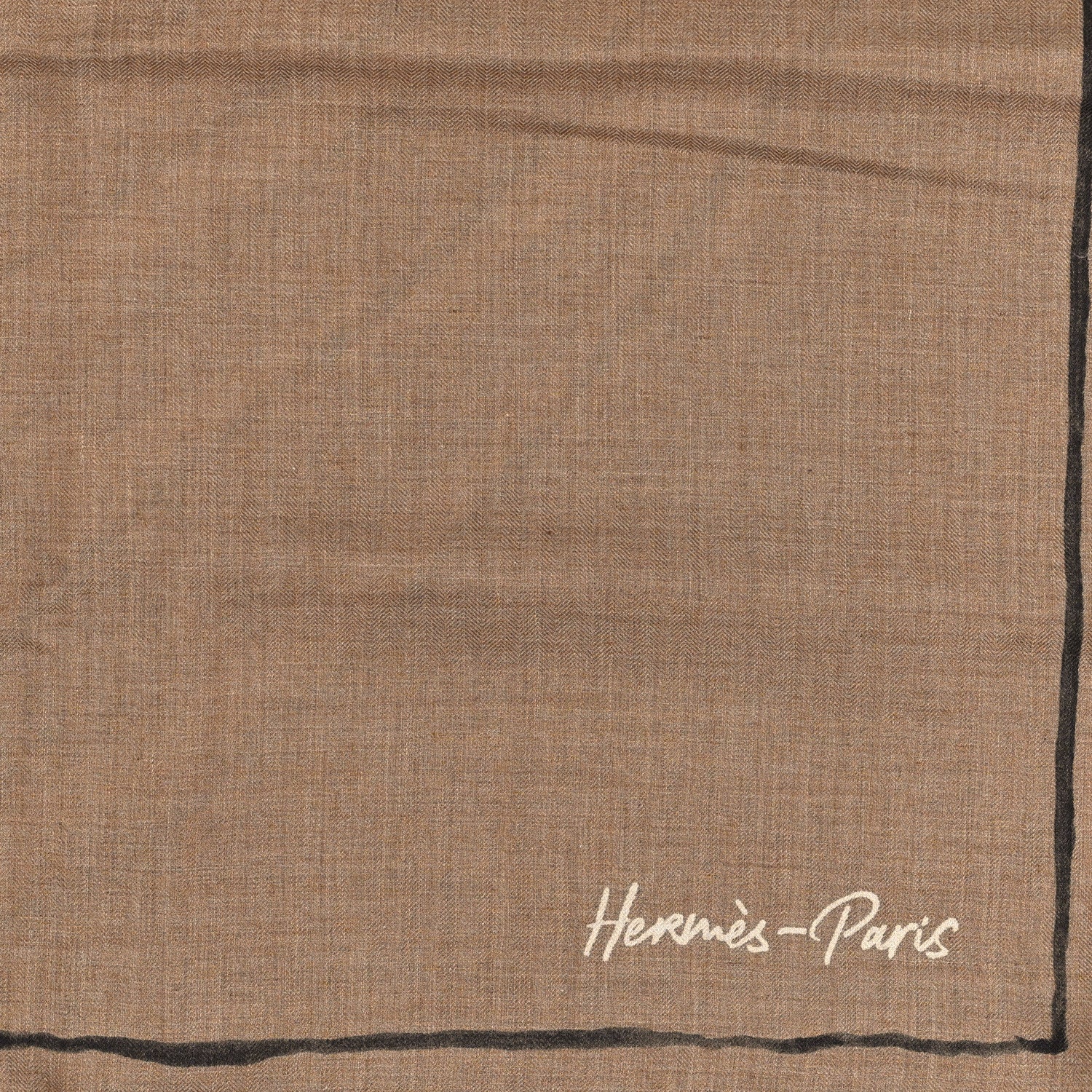Hermes Cashmere Silk Libre Comme Pegase Shawl 140 Caramel Creme Black 2 of 4