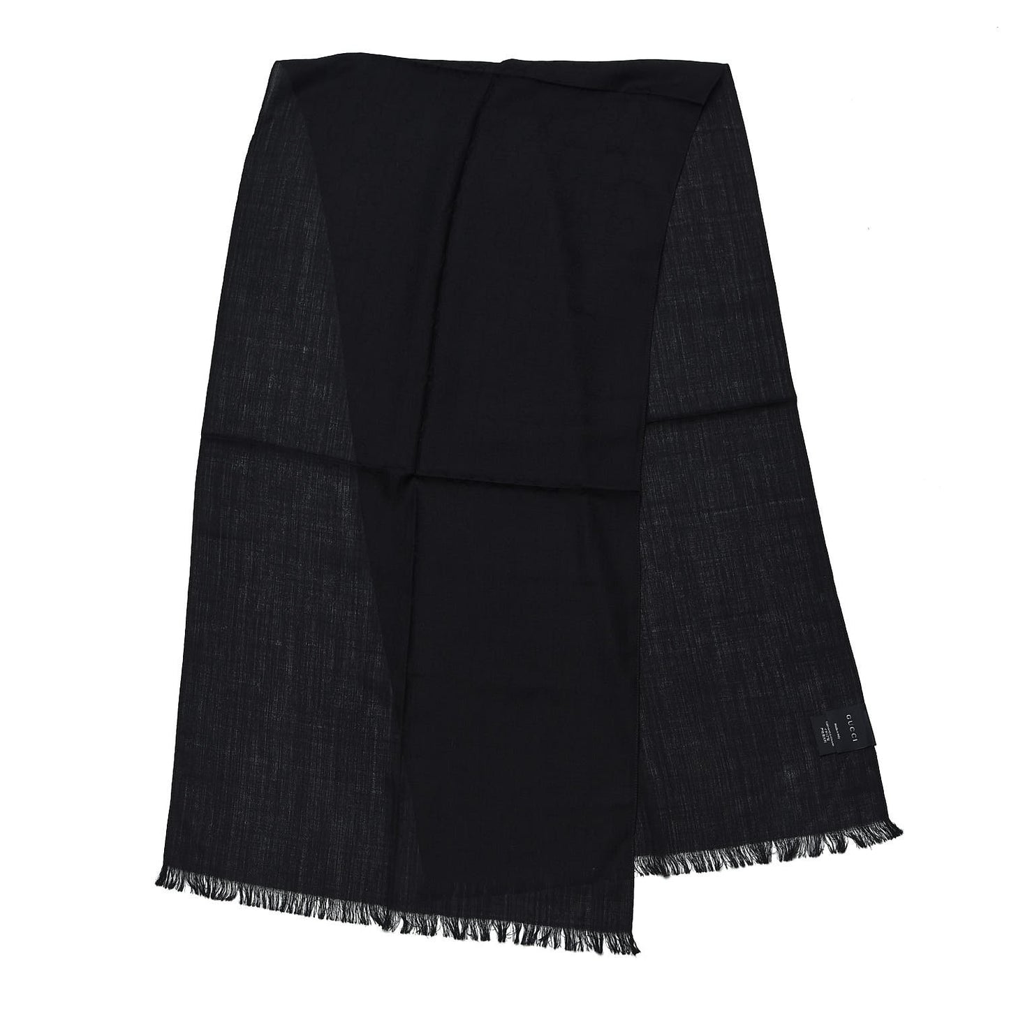 Wool Silk GG Monogram GGNat Scarf Black