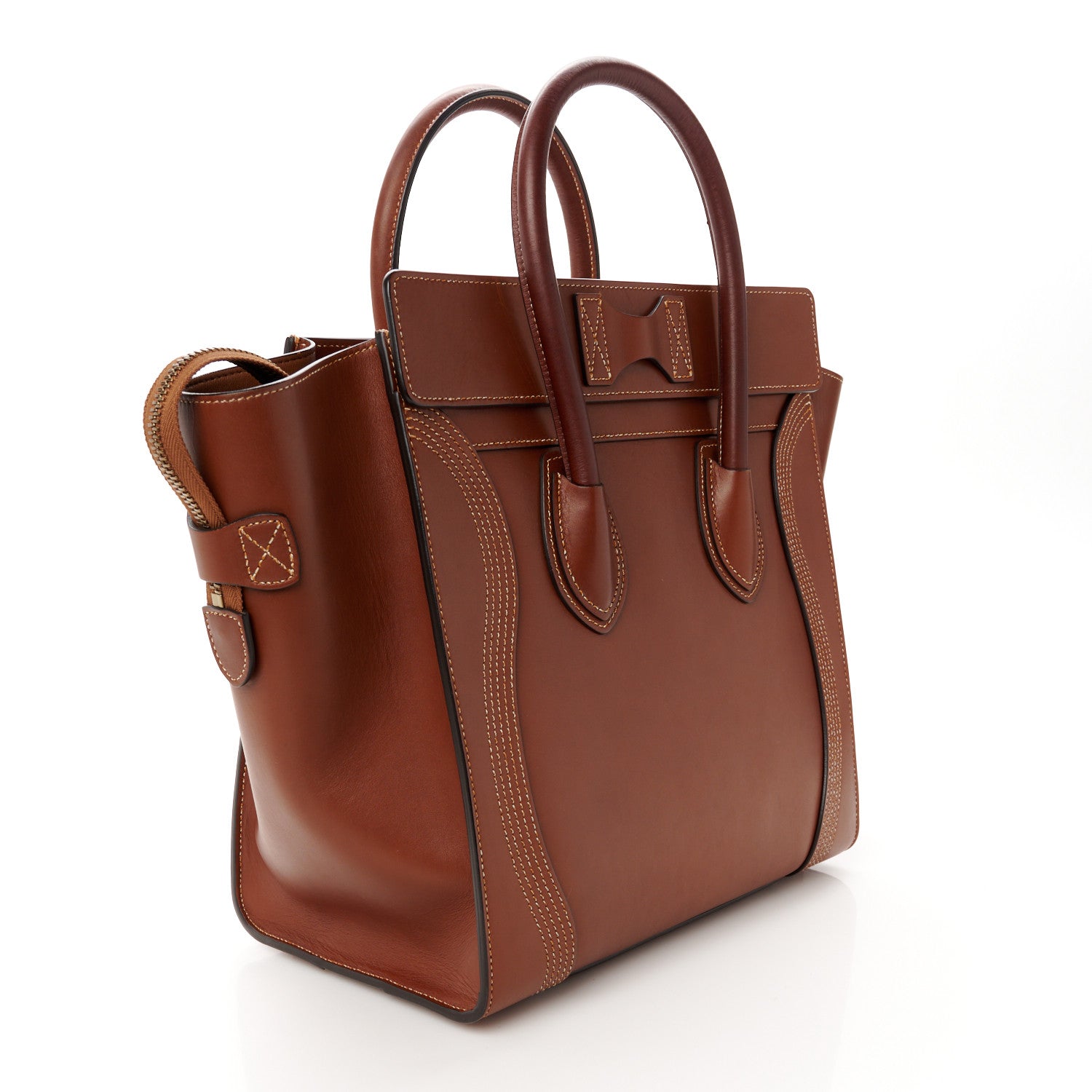 Celine Baby Calfskin Mini Luggage Havana 3 of 10