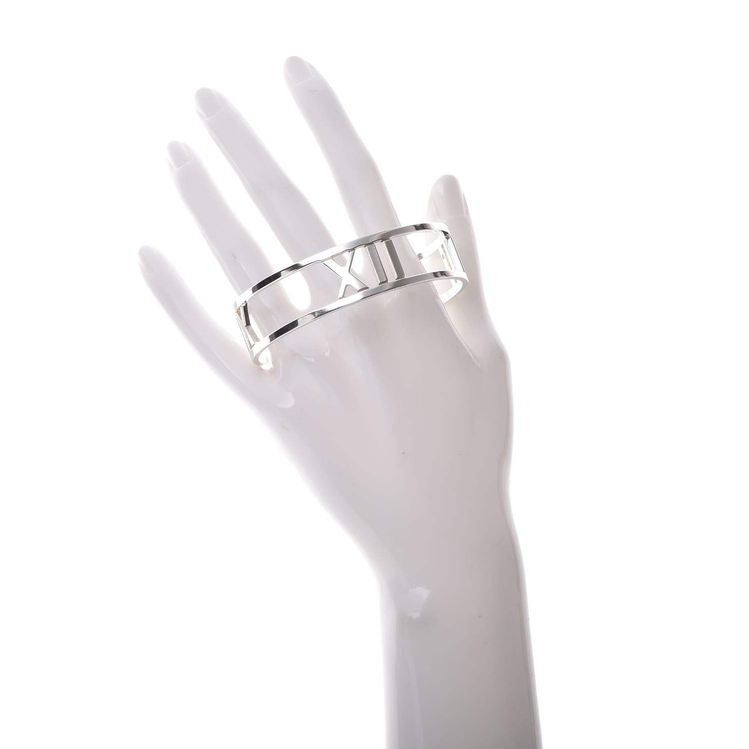 Tiffany Sterling Silver Atlas Open Bangle Bracelet 2 of 4